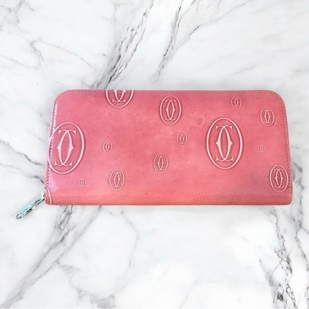 Cartier Pink Embossed Wallet